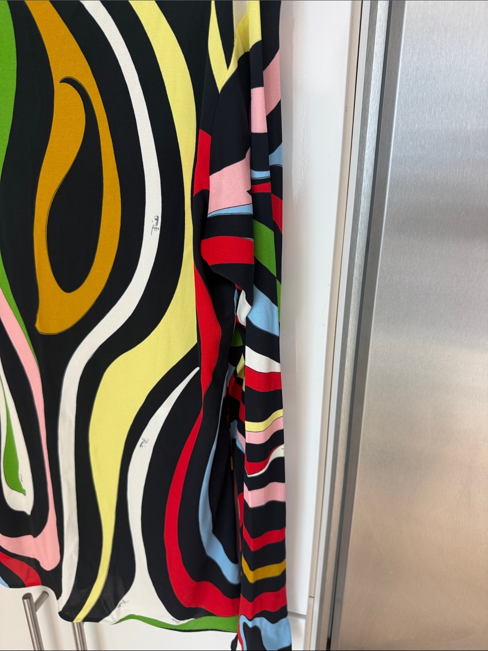 Emilio Pucci Multicolor Swirl Print Long Sleeve Top - Picture 4 of 7